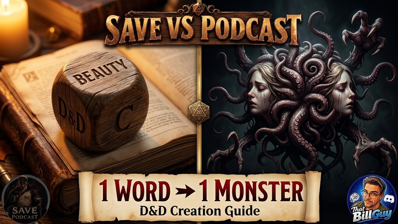 Episode card for How to Build a D&D Monster from One Word as it appears on YouTube