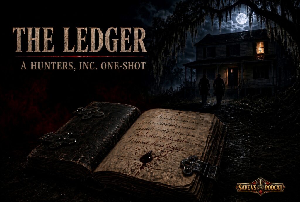 The Ledger: a Hunters, Inc. scenario set in St. Francisville, Louisiana, October 1986